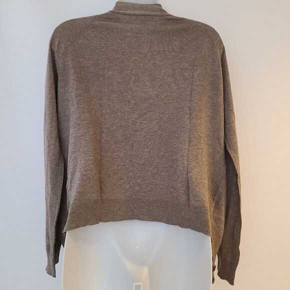 NWT GAP Brown Lightweight Open Cardigan L - Picture 3 of 7